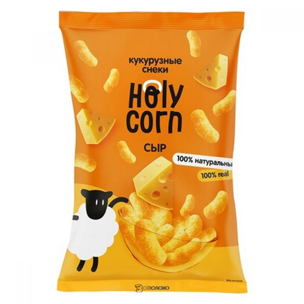 Снеки со вкусом сыра 50 г HOLY CORN 1135274