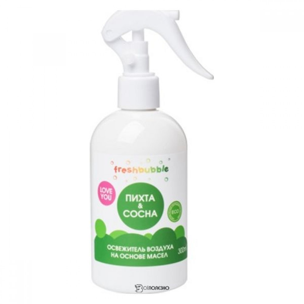 Освежитель воздуха экологичный на основе масел Пихта и сосна 300 мл FRESHBUBBLE 1135383