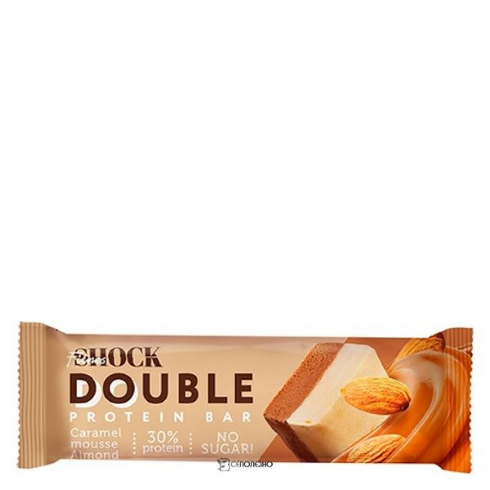 Батончик неглазированный Карамельный мусс с миндалём 40 г FITNES SHOCK 1135454