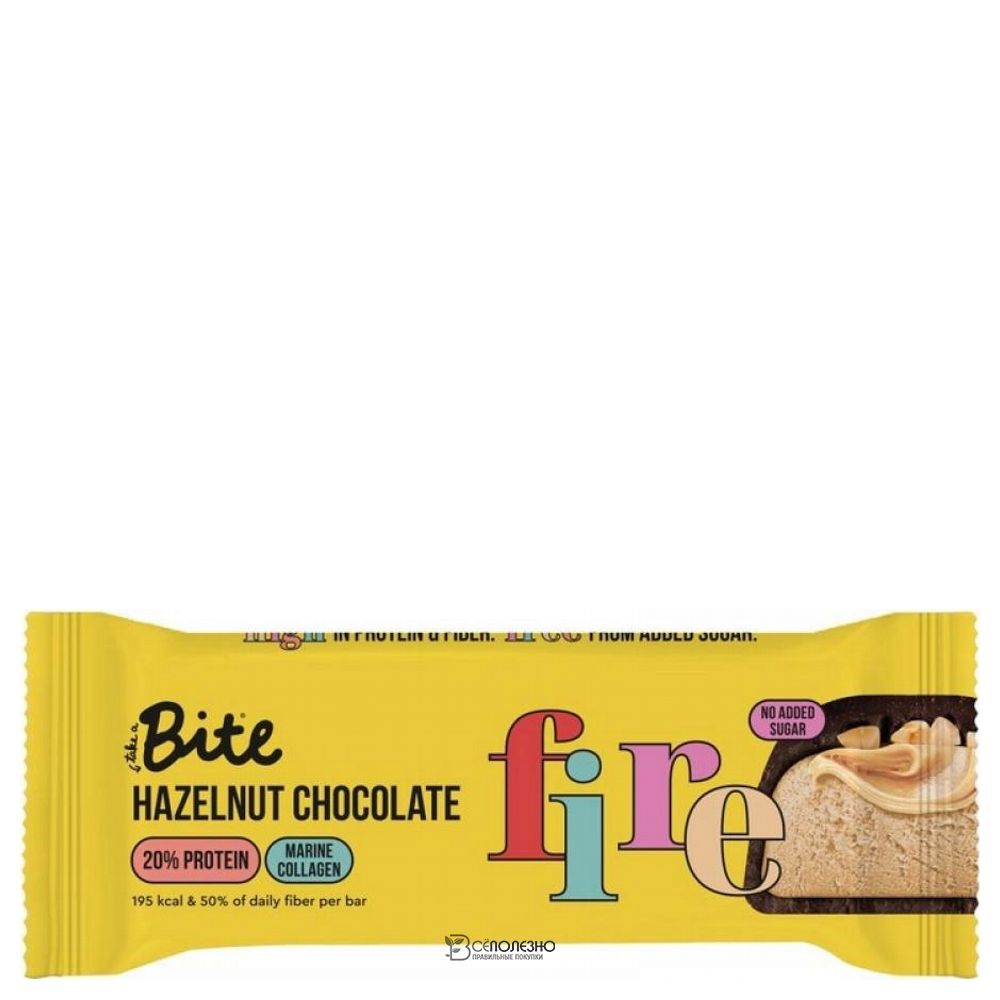Батончик протеиновый Лесной орех-Шоколад 50 г BITE 1135540