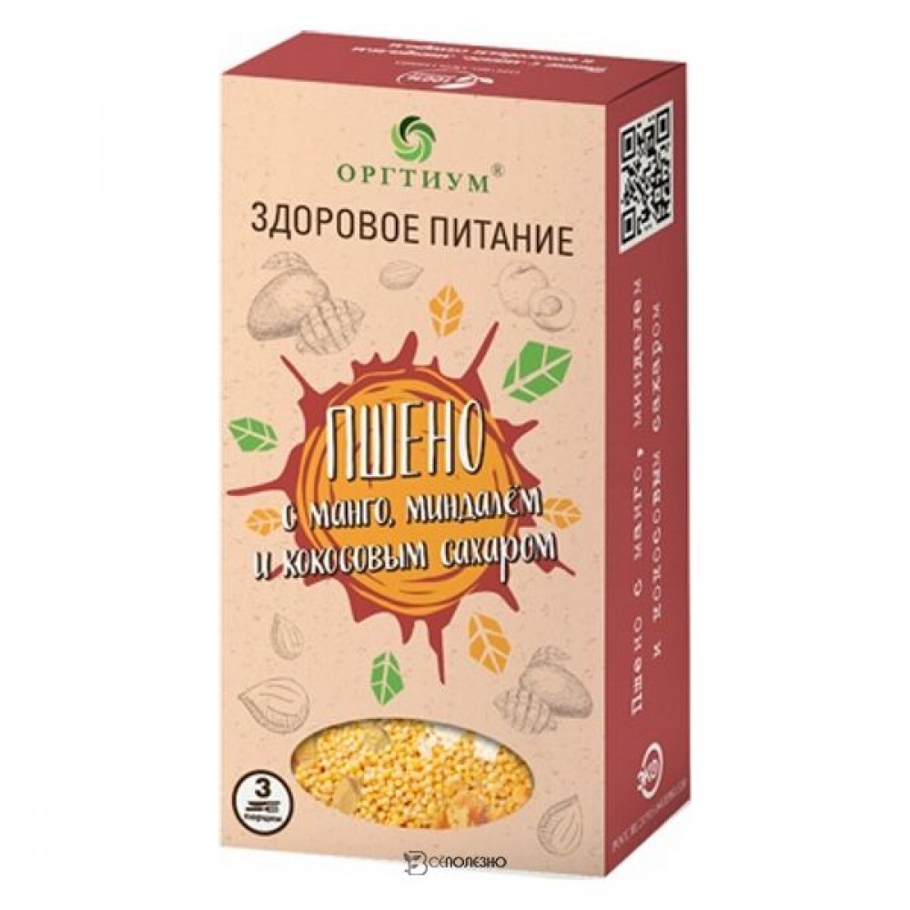 Пшено с манго миндалём и кокосовым сахаром 210 г ОРГТИУМ 1135645