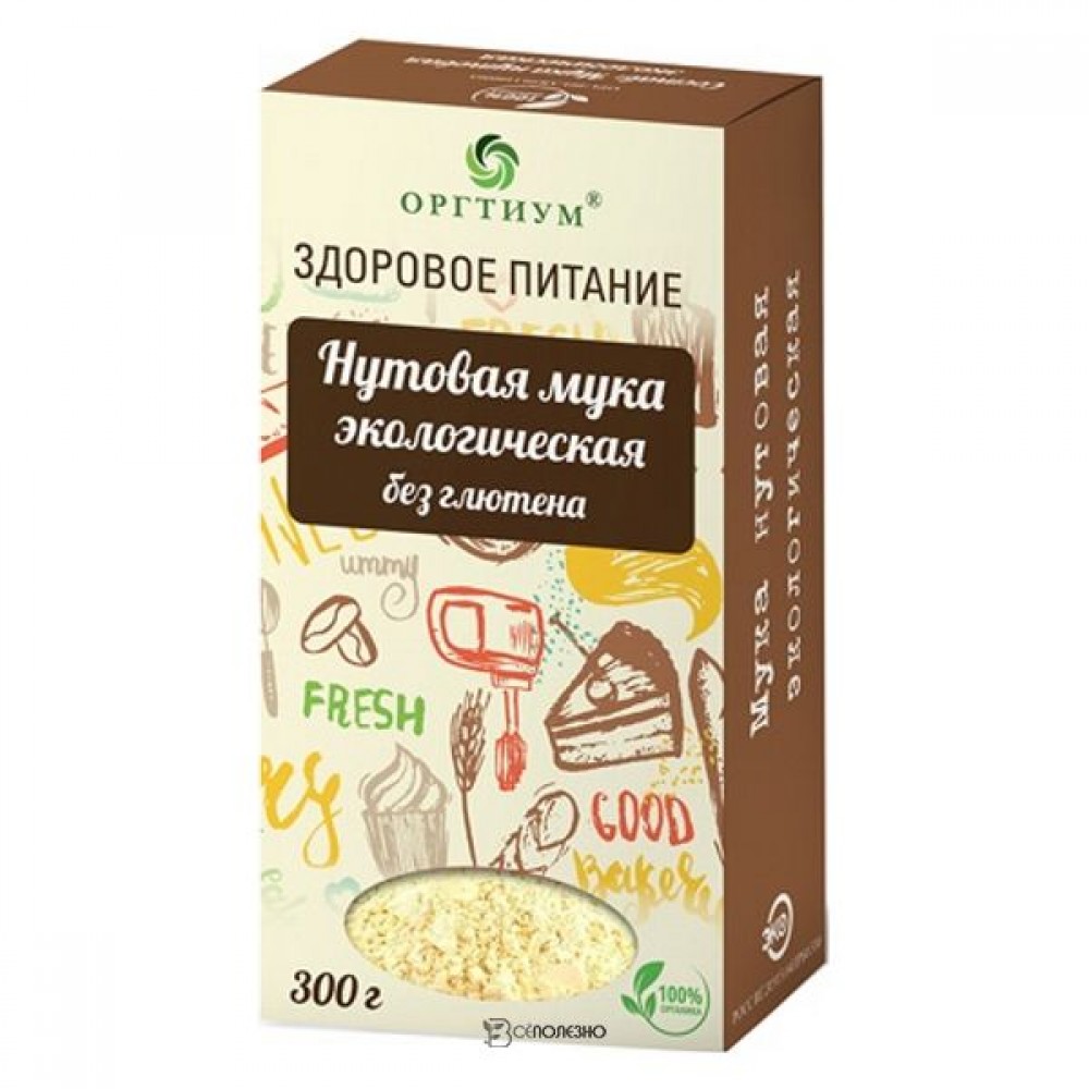 Мука нутовая экологическая 300 г ОРГТИУМ 1135679