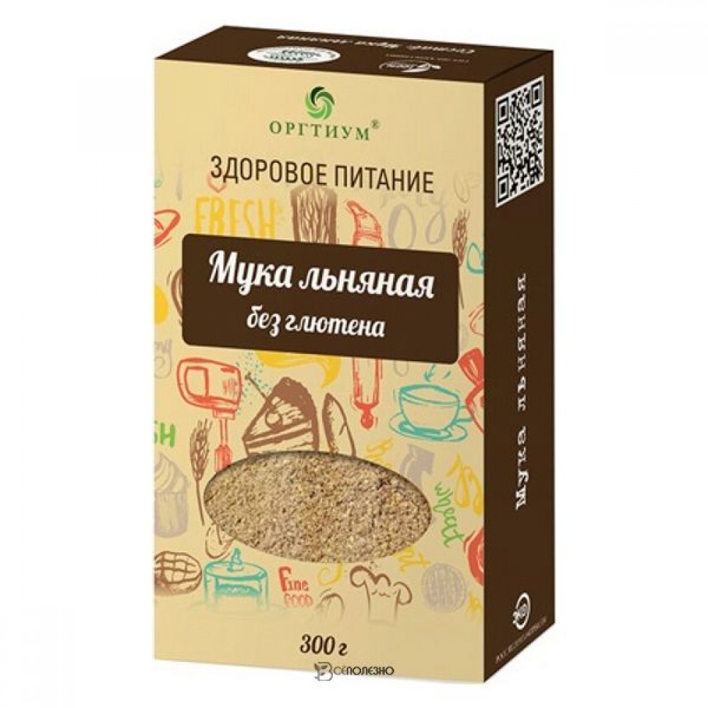 Мука льняная экологическая 300 г ОРГТИУМ 1135680