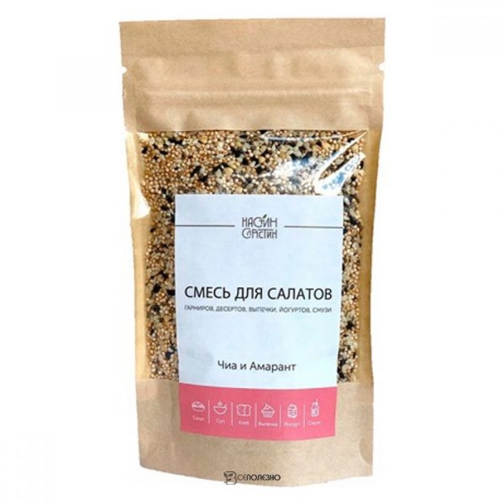 Смесь сухая кулинарная для салатов гарниров десертов с чиа 90 г НАСТИН СЛАСТИН 1135718