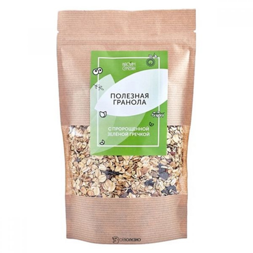 Полезная Гранола С пророщенной зелёной гречкой 250 г НАСТИН СЛАСТИН 1135731