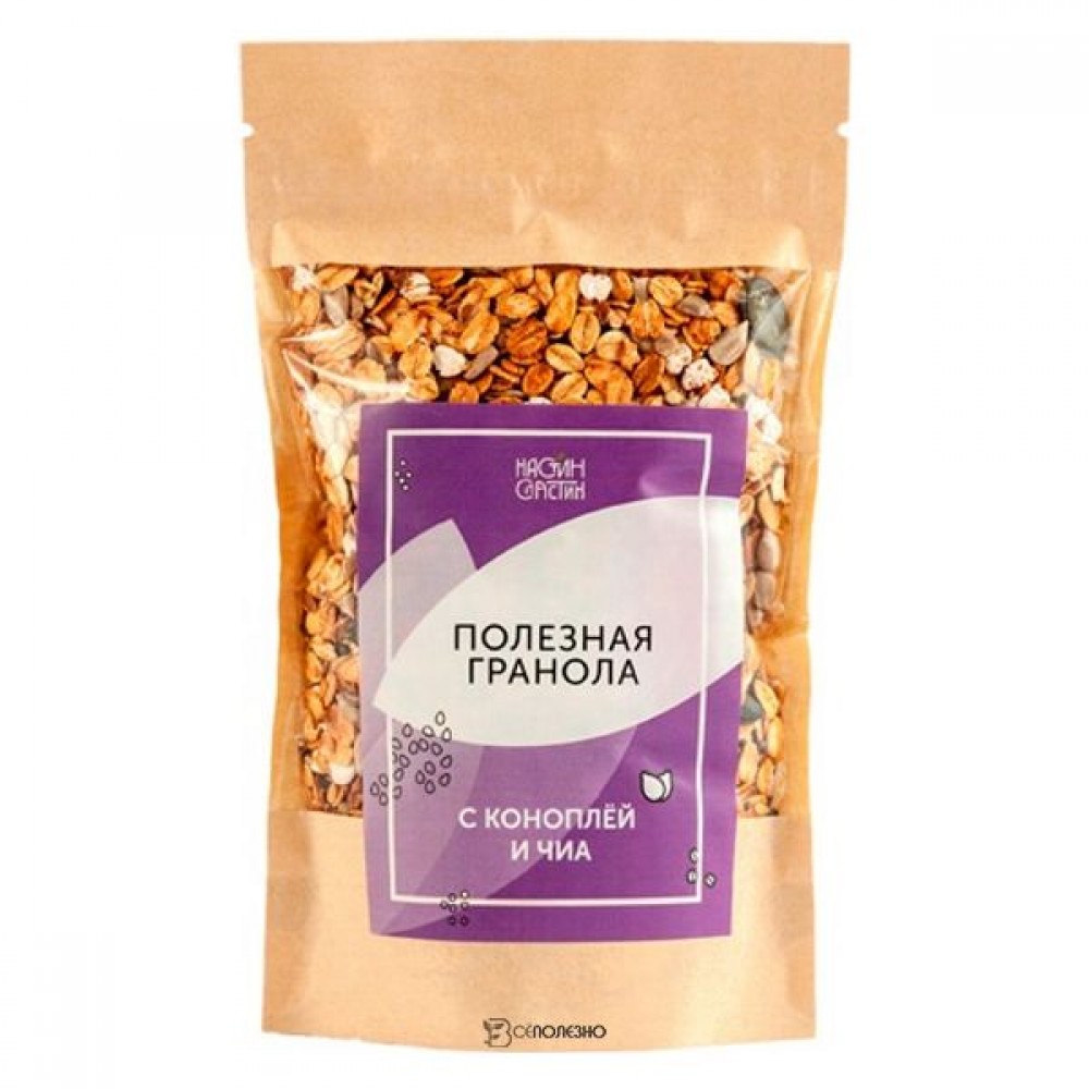 Полезная Гранола с коноплёй и чиа 110 г НАСТИН СЛАСТИН 1135732
