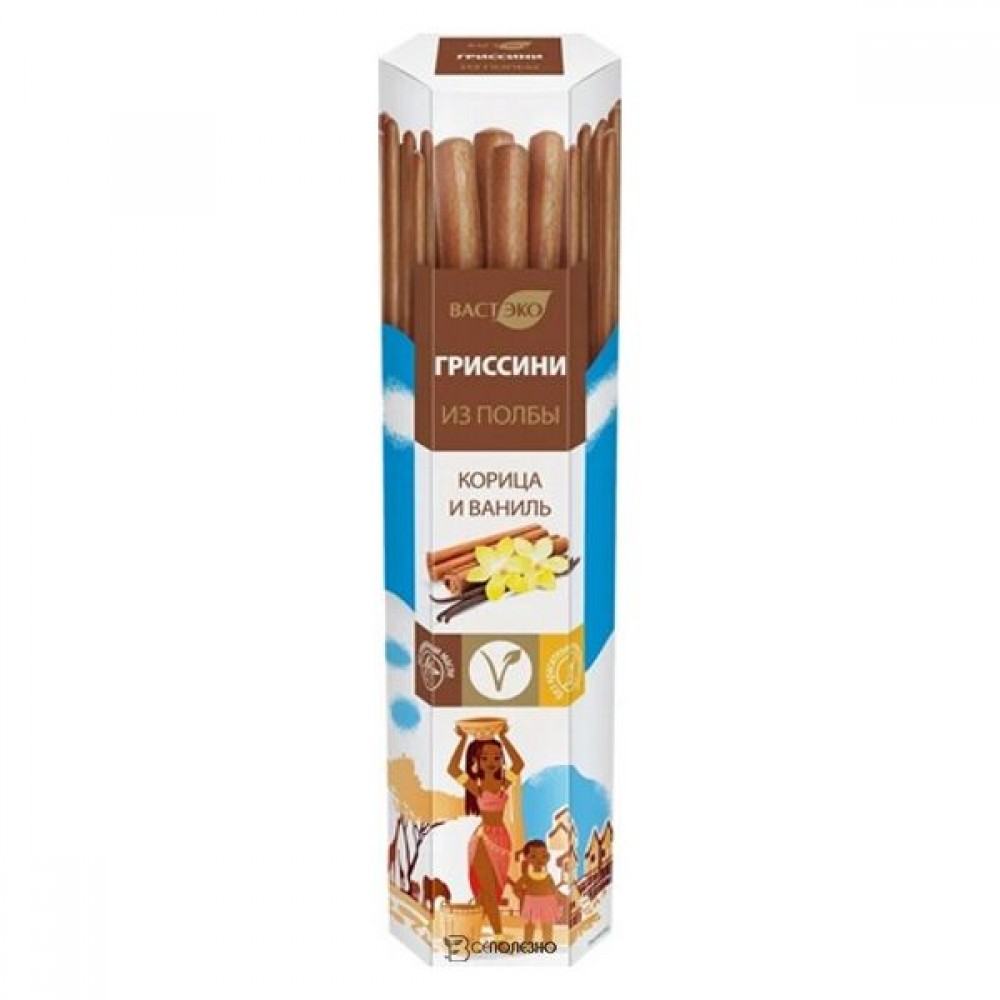 Гриссини из полбы Корица и ваниль 100 г ВАСТЭКО 1135773