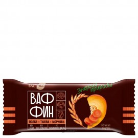 Вафли глазированные Морковь с тыквой в горьком шоколаде 50 г ВАСТЭКО 1135776