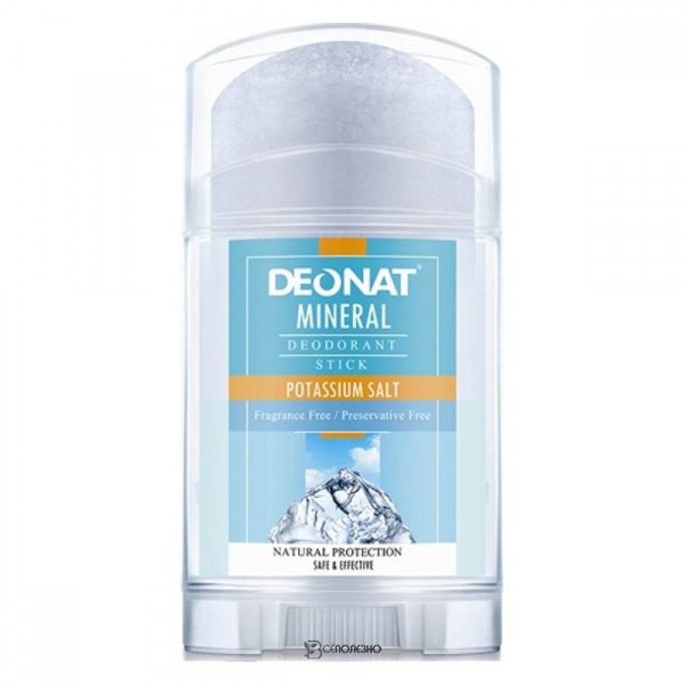 Дезодорант-кристалл для тела Калиевый чистый 100 г DEONAT 1135791