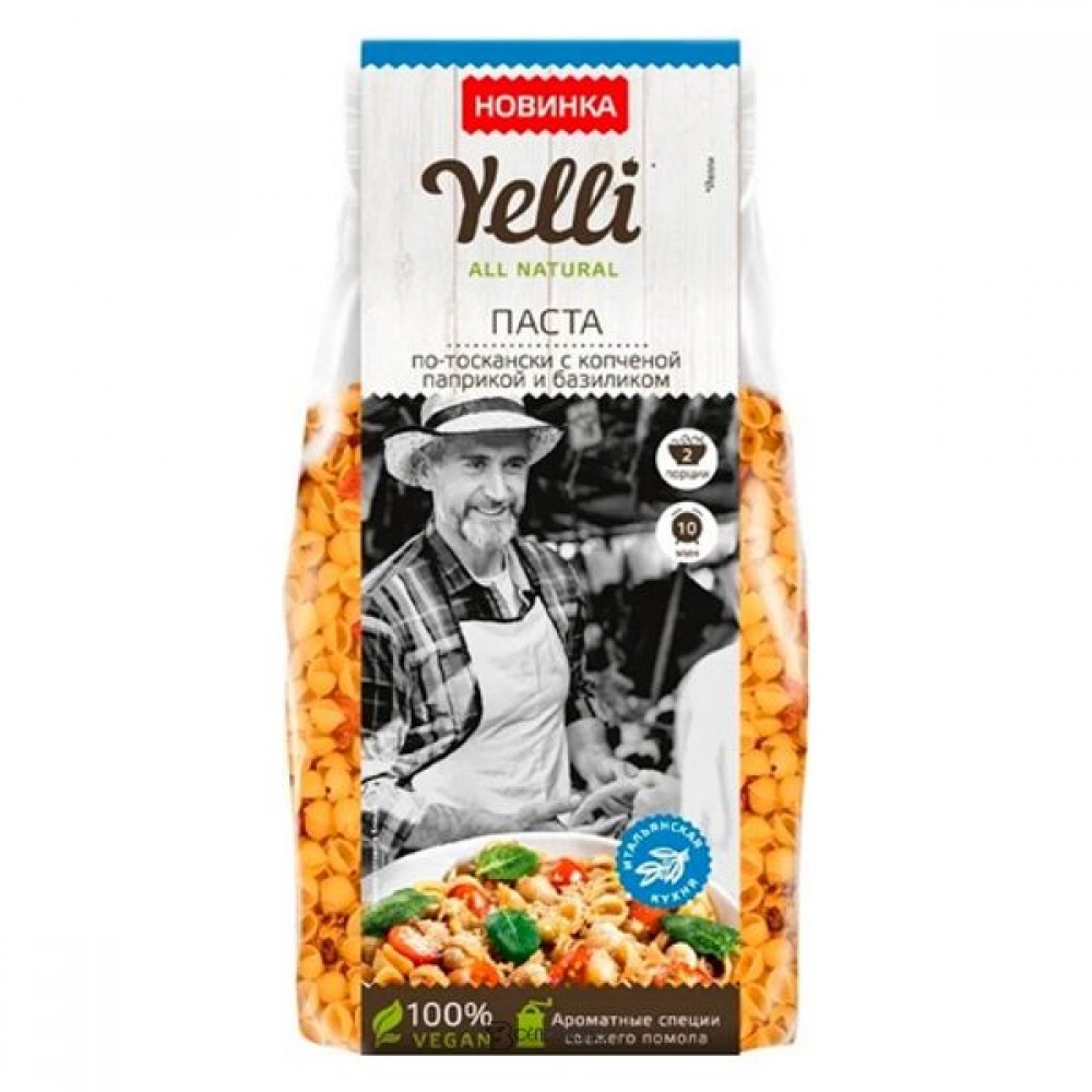 Паста По-тоскански с копчёной паприкой и базиликом 180 г YELLI 1135815