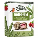 Конфеты шоколадные воздушный амарант с кусочками клюквы 75 г УМНЫЕ СЛАДОСТИ 113581