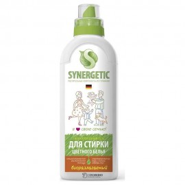 Биоразлагаемый концентрированный гель для стирки цветного белья 750 мл SYNERGETIC 1135831