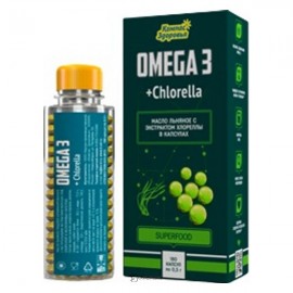 Масло Льняное с растительными экстрактами хлореллы 180 капс КОМПАС ЗДОРОВЬЯ 1135846