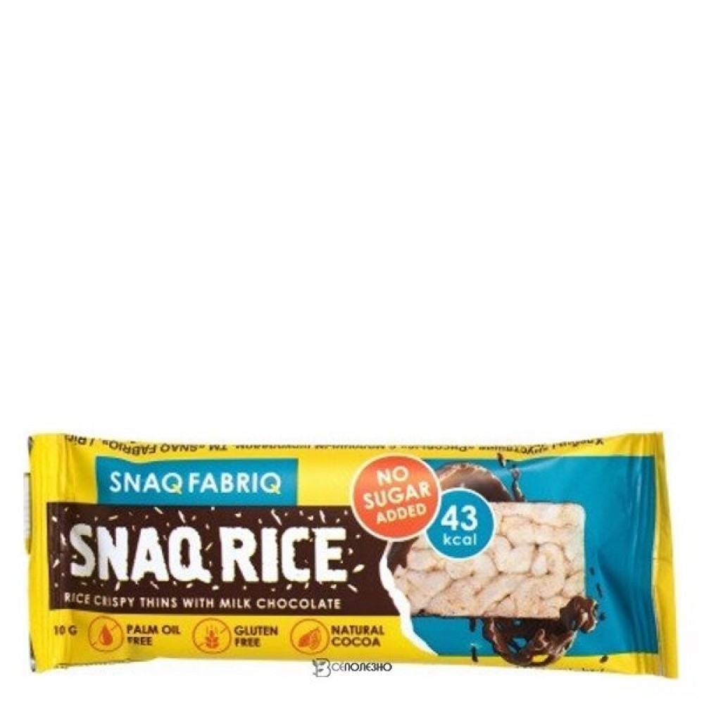 Хлебцы хрустящие Рисовые с молочным шоколадом 10 г SNAQ FABRIQ 1135858