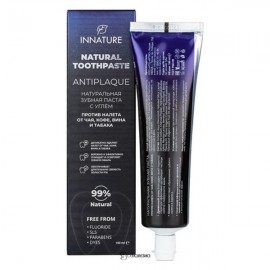 Паста зубная Antiplaque с углем против налета от чая кофе вина и табака 100 мл INNATURE 113592