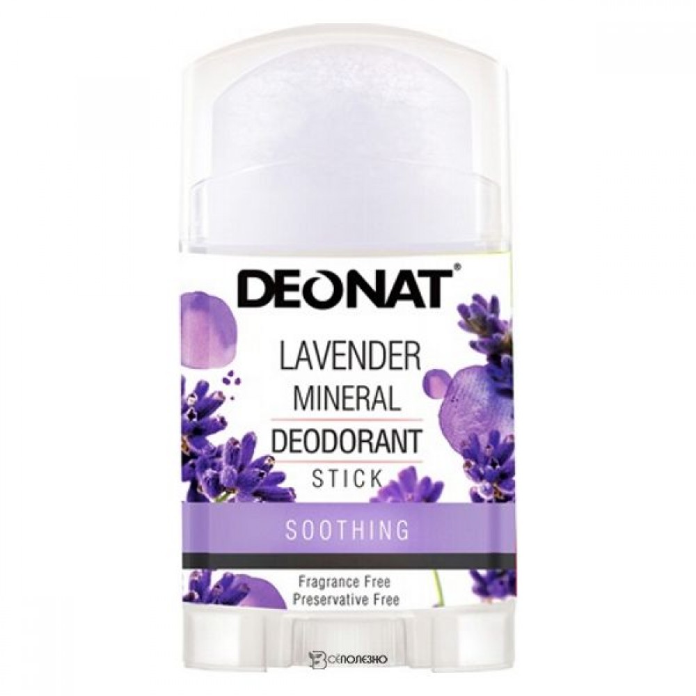 Дезодорант-кристалл для тела Калиевый с лавандой 100 мл DEONAT 1136045