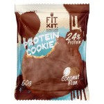 Печенье протеиновое глазированное Кокосовый флан 50 г FITKIT 1136098