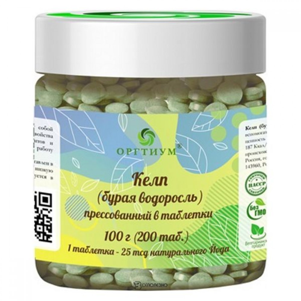 Келп прессованный в таблетки 100 г ОРГТИУМ 1136111
