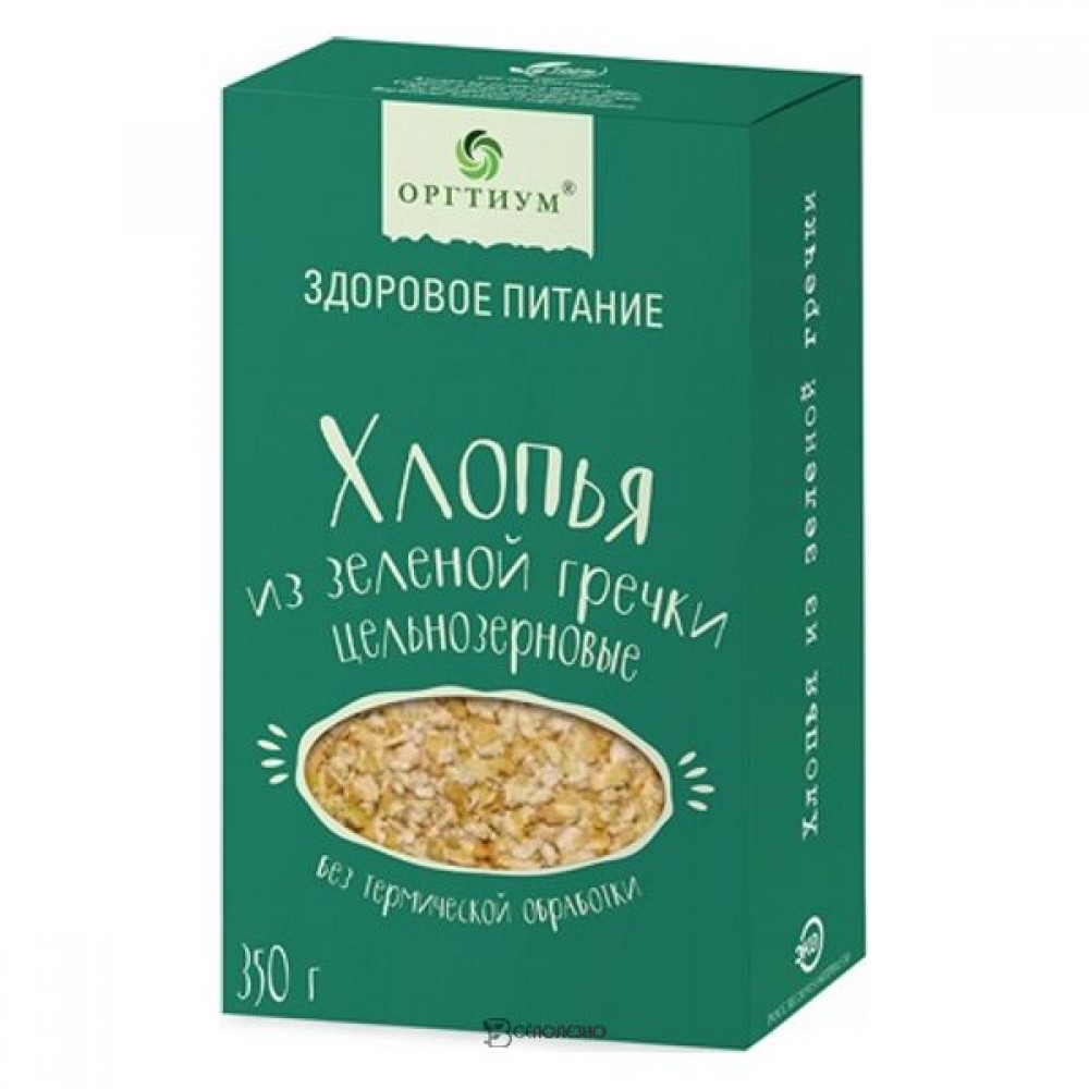 Хлопья зелёной гречки 350 г ОРГТИУМ 1136130