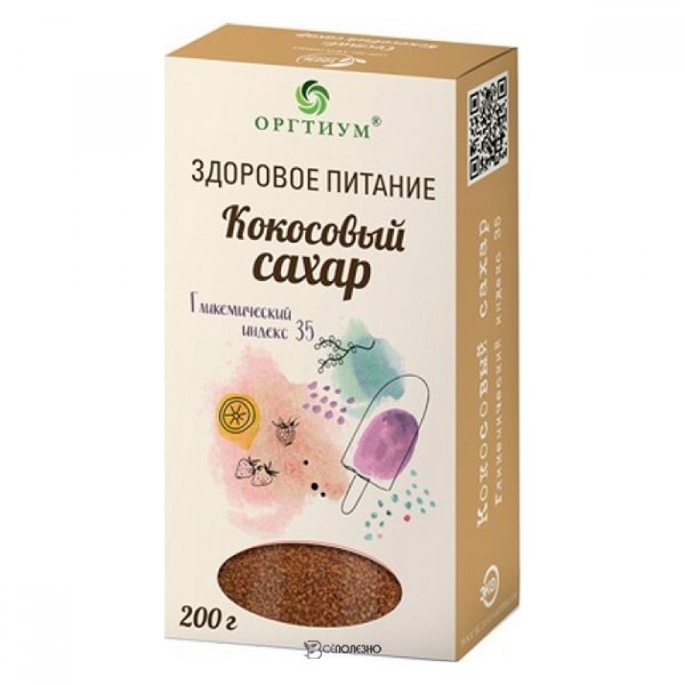 Сахар кокосовый экологический 200 г ОРГТИУМ 1136132