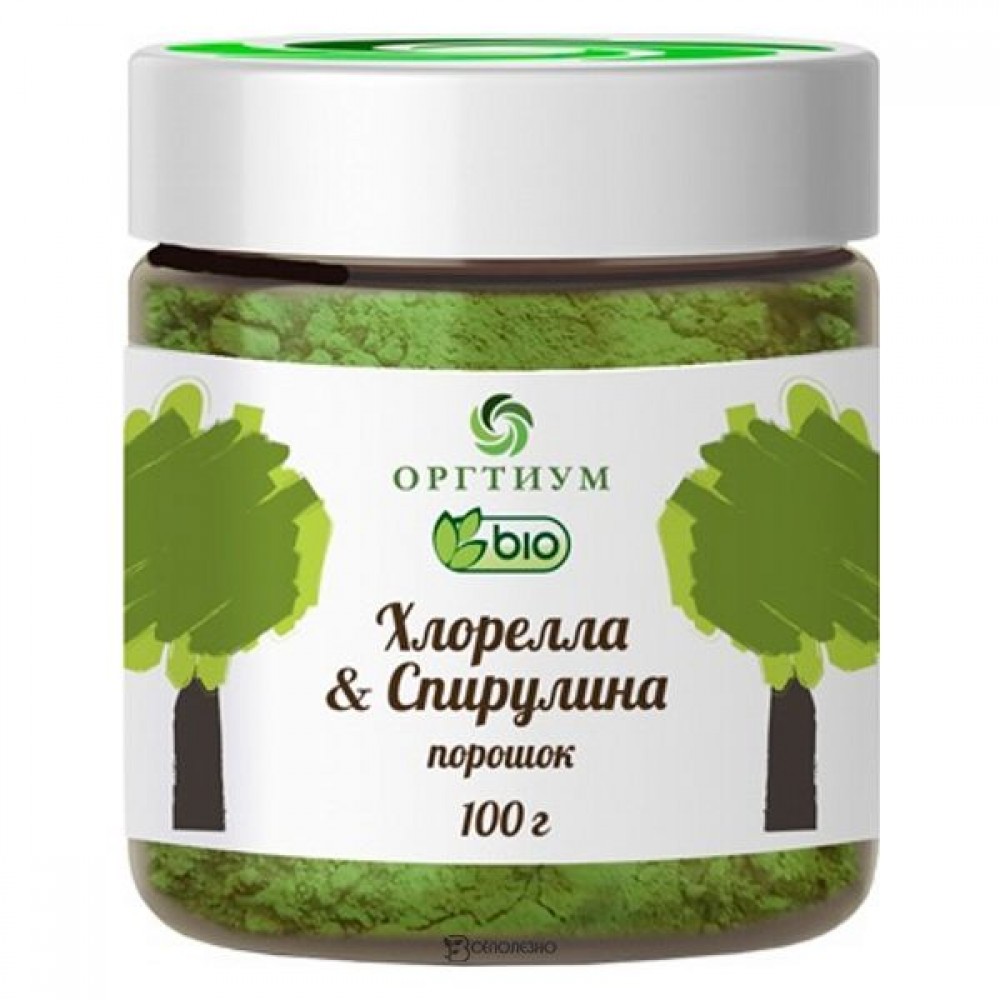 Хлорелла & Спирулина порошок 100 г ОРГТИУМ 1136134