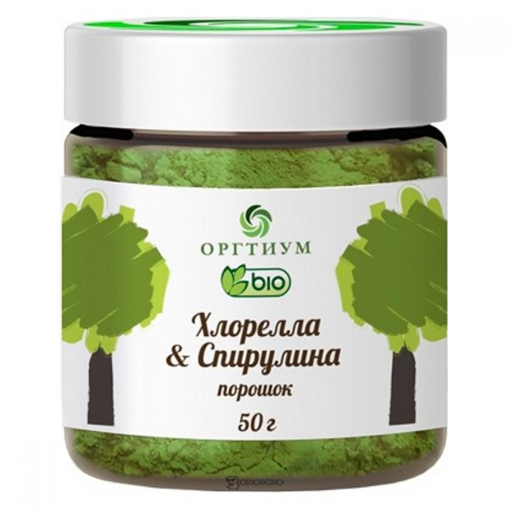 Хлорелла & Спирулина порошок 50 г ОРГТИУМ 1136135
