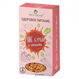 Рис бурый экологический с овощами 175 г ОРГТИУМ 1136161