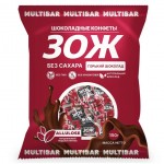 Конфеты шоколадные ЗОЖ горький шоколад без сахара 150 г MULTIBAR 1136178