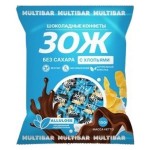 Конфеты шоколадные ЗОЖ с воздушными хлопьями без сахара 150 г MULTIBAR 1136180