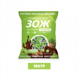 Конфеты шоколадные ЗОЖ с фундуком без сахара 150 г MULTIBAR 1137149