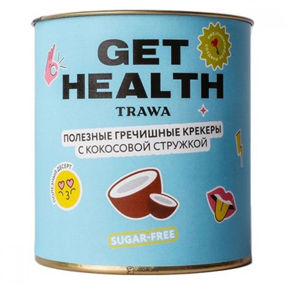 Крекеры гречишные с кокосовой стружкой от Get Health 60 г TRAWA 1136200