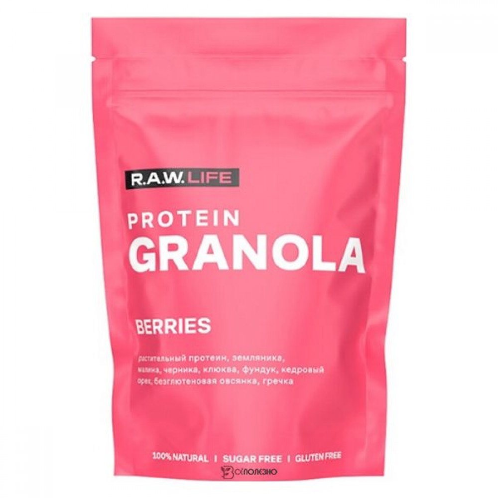 Гранола протеиновая PROTEIN GRANOLA BERRIES 220 г RAW LIFE 1136209
