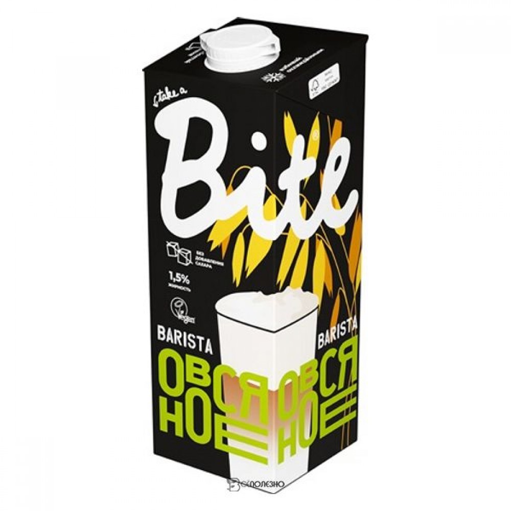 Напиток Barista Овсяный ультрапастеризованный 1000 мл BITE 1136237