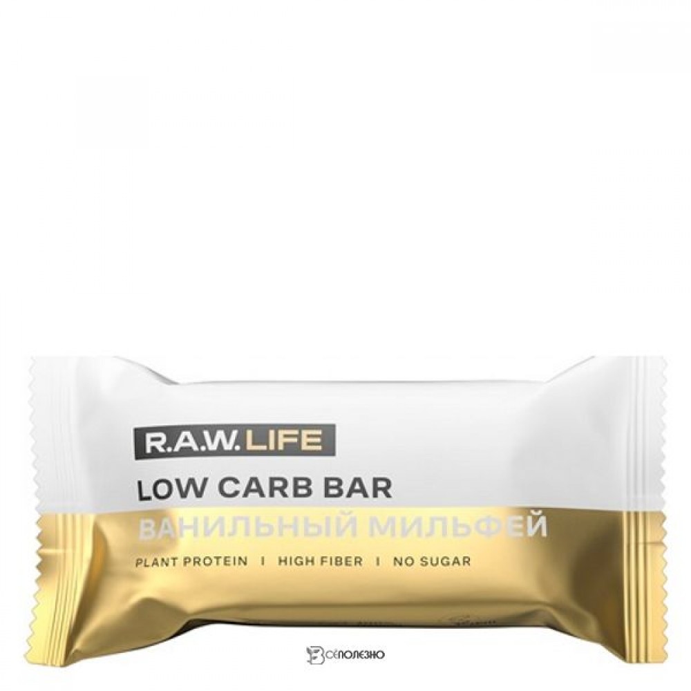 Батончик протеиново-ореховый Ванильный мильфей 35 г RAW LIFE 1136254