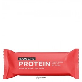 Батончик протеиновый Клубничный чизкейк 43 г RAW LIFE 1136256