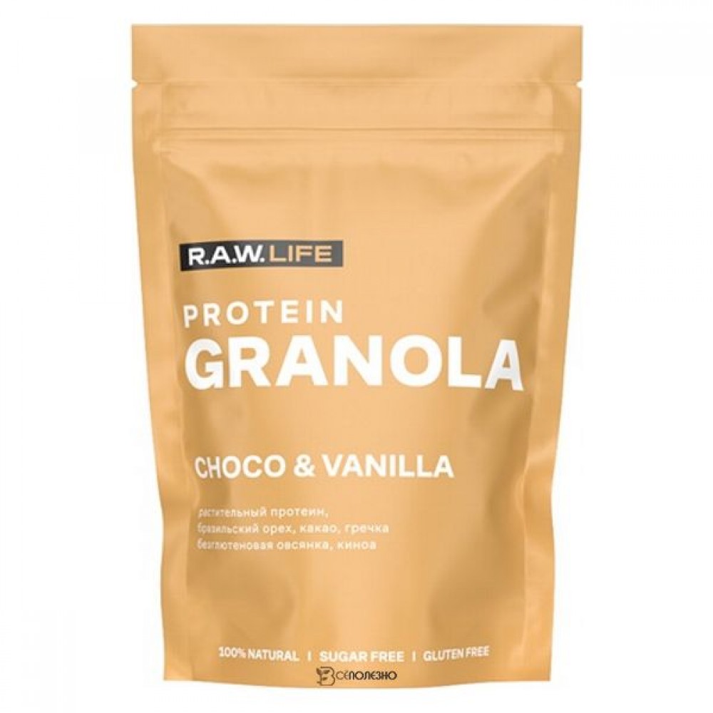 Гранола протеиновая PROTEIN GRANOLA CHOCO & VANILLA 220 г RAW LIFE 1136257