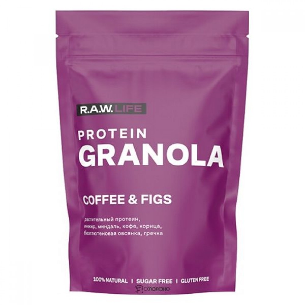 Гранола протеиновая PROTEIN GRANOLA COFFEE & FIGS 220 г RAW LIFE 1136258