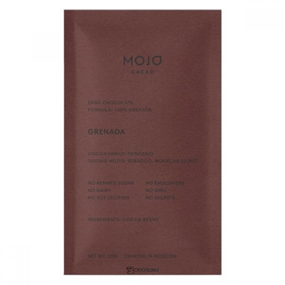 Шоколад горький Grenada 100% какао 20 г MOJO 1136387