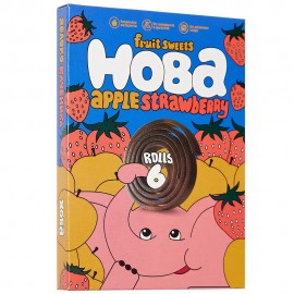 Конфеты фруктово-ягодные Яблоко-клубника 60 г ХОБА 1136455