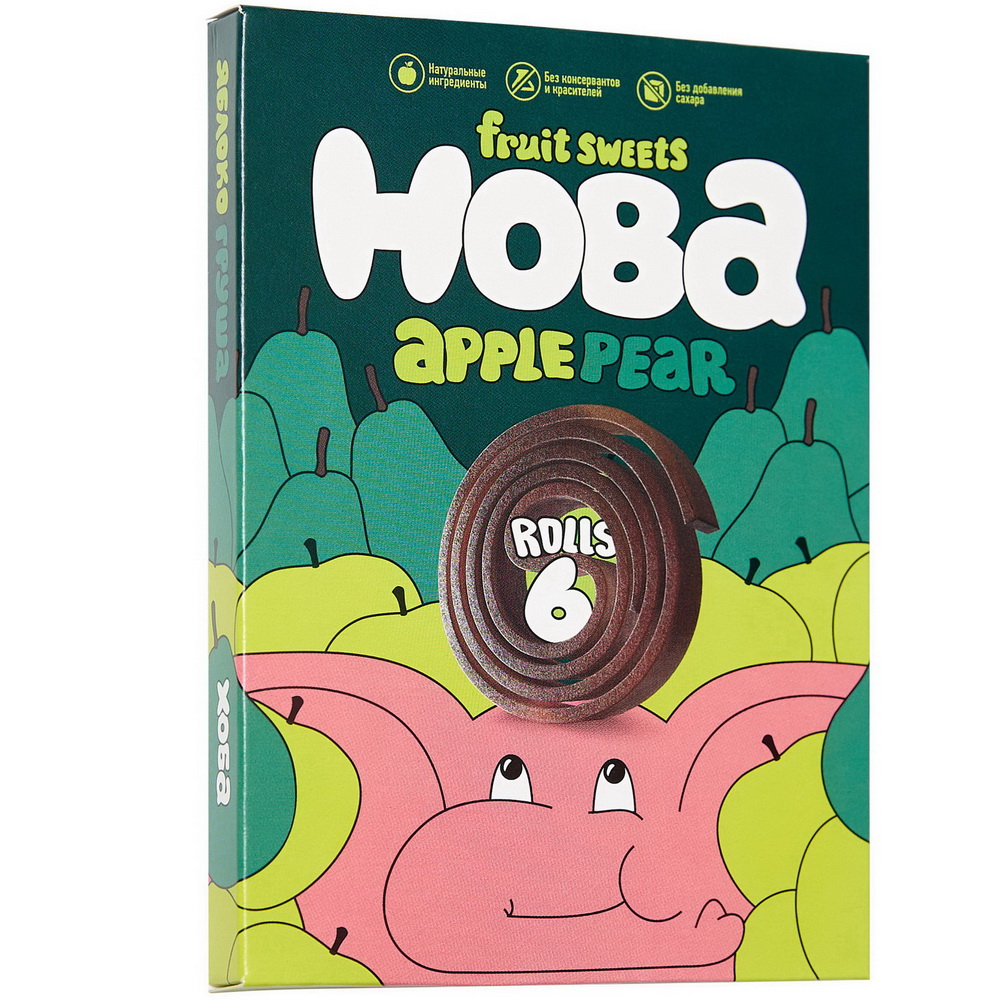 Конфеты фруктовые Яблоко-груша 60 г ХОБА 1136457