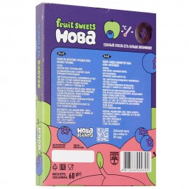 Конфеты фруктово-ягодные Яблоко-черника 60 г ХОБА 1136458