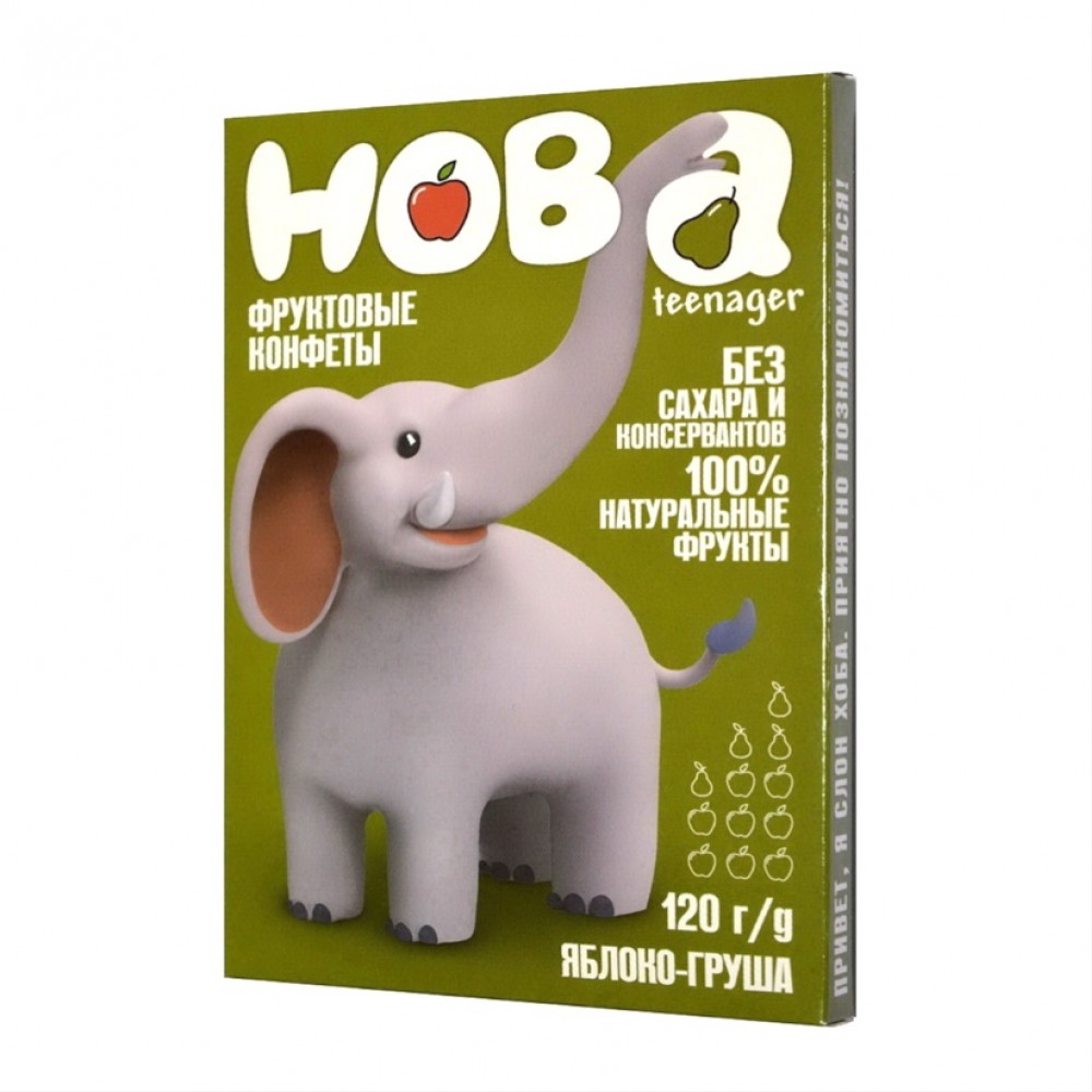 Конфеты фруктовые Яблоко-груша 120 г ХОБА 1136460