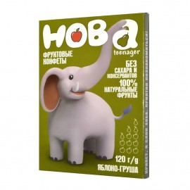 Конфеты фруктовые Яблоко-груша 120 г ХОБА 1136460