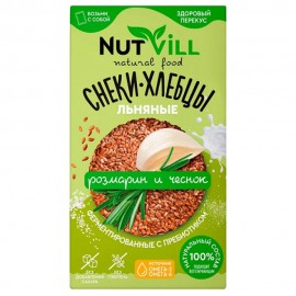 Снеки-хлебцы Розмарин и чеснок с пребиотиком безглютеновое без сахара 70 г NUT VILL 1136832
