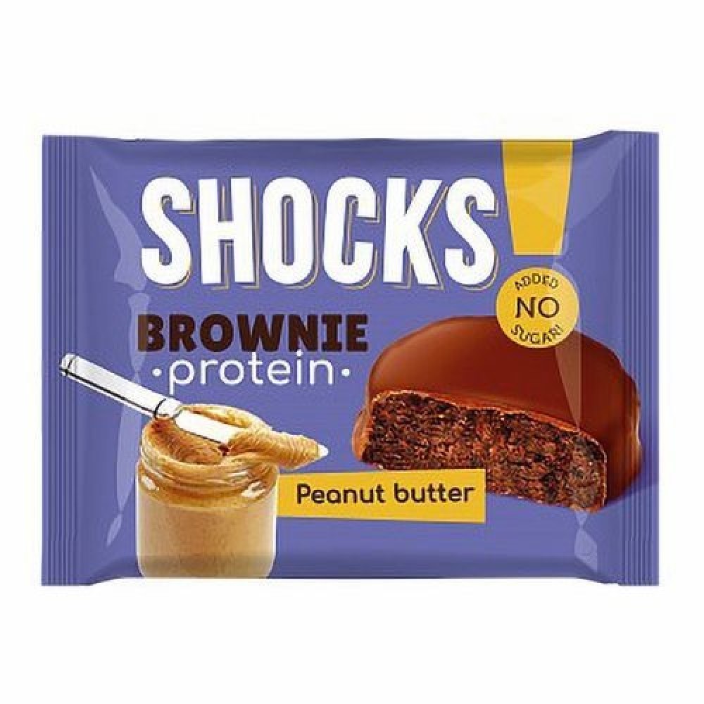 Печенье глазированное Брауни Арахисовая паста 50 г FITNES SHOCK 1136838