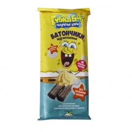 Батончики безглютеновые с начинкой крем-брюле в глазури витаминизированные 20 г ГУБКА БОБ 1136905