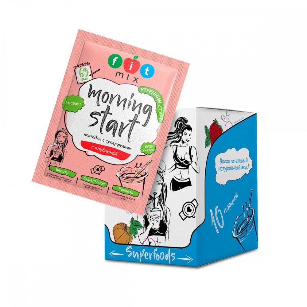 Коктейль льняной с клубникой 20 г FIT MIX 1136955