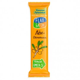 Конфета грильяжная льняная Флакс-батон Облепиха 30 г КОМПАС ЗДОРОВЬЯ 1136960