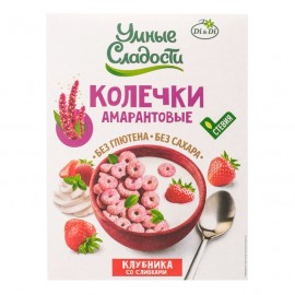 Колечки амарантовые Клубника со сливками 150 г УМНЫЕ СЛАДОСТИ 1136983