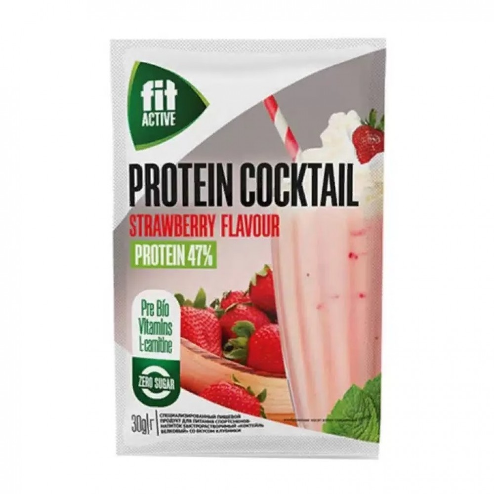 Коктейль белково-углеводный Клубника пакет-саше 30 г FIT PARAD 1137015